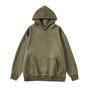ผู้ผลิตเสื้อฮู้ดดี้วินเทจทรงโอเวอร์ไซส์ ผ้าฝ้ายฟลีซหนานุ่มแบบสั่งทำพิเศษ ผู้จัดจำหน่ายเสื้อผ้าสตรีทแวร์ - Product Image 5
