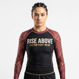 RISE ABOVE Rashguard MMA pour femme, manches longues, ajusté, extensible, anti-humidité - Product Image 1