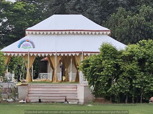 Luxury Maharaja Royal Wedding Summer Event <b>Tent</b> Handcrafted Premium Canvas PVC Windproof Waterproof Double Layer MS Iron <b>Frame</b> - Product Image 2