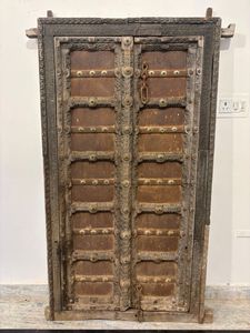 แผงประตูไม้เนื้อแข็งโบราณพร้อมกรอบแกะสลักด้วยมือ เป็นมิตรกับสิ่งแวดล้อม สำหรับห้องนอน ห้องนั่งเล่นกลางแจ้ง เฟอร์นิเจอร์บ้าน - Product Image 4