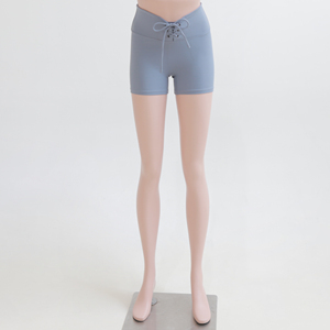 Women's Lace-Up High Waist Yoga <b>Shorts</b> <b>Spandex</b> Nylon Gym <b>Shorts</b> - Product Image 2