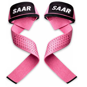 Correas de Levantamiento Profesionales SAAR INDUSTRIES, Color Rosa, Antideslizantes, con Agarre de Silicona en Forma de Panal, Acolchadas de Neopreno, Ajustables para Levantamiento de Pesas - Product Image 5