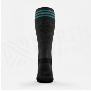 Crew <b>Socks</b> Geometric Pattern Blue <b>Breathable</b> Running <b>Socks</b> for Adults Spring Season - Product Image 2