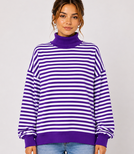 Sweat-shirt à col montant en molleton 100 % coton pour femme, prix abordable, logo imprimé sur le devant, service OEM, décontracté, hiver - Product Image 6