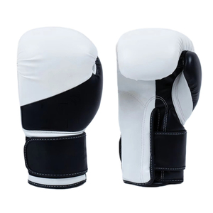Guantes de boxeo con logotipo personalizado de fábrica, con cordones, de cuero genuino, profesionales, para entrenamiento de kickboxing, para adultos. - Product Image 1