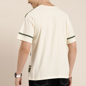 OEM 100% Cotton Men's Oversized <b>T</b>-<b>Shirt</b> with Silk Screen Printed Design Breathable & Anti-Wrinkle Men's <b>T</b>-<b>shirts</b> - Product Image 2