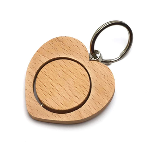 Eco-Friendly Wood <b>Keyring</b> Natural Rectangular Shape Silver <b>Ring</b> Eco-Friendly Material Wood <b>Keyring</b> Hot Sale - Product Image 4