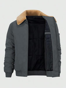 Chaqueta Bomber de Invierno para Hombre Rapid Sports, Cortavientos, Transpirable, Ecológica, Informal, con Forro de Satén/Seda, Cierre de Cremallera - Product Image 4