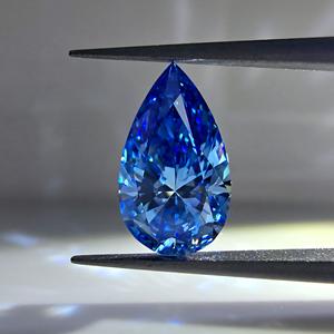 Diamante de laboratorio de 1.5 quilates, corte pera, azul intenso, brillante, VS2, certificado IGI, piedra suelta para la elaboración de joyas. - Product Image 1