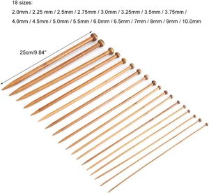 Agujas de Tejer de Madera, Pequeñas a Grandes, Resistentes, Suaves, Redondas, con Puntas Cónicas, Kit de Herramientas de Tejer Duraderas para Principiantes - Product Image 5