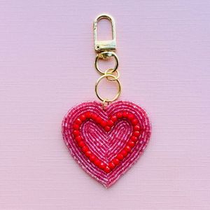 Luxury Floral Embroidery Beaded <b>Keychain</b> Handmade with High Quality Beads for Bags Keys and Accessories - Product Image 4