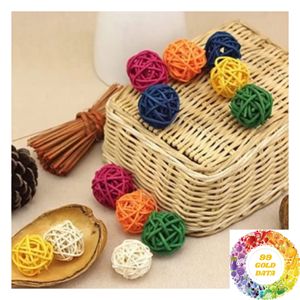 ลูกบอลหวายสานมือ ขนาด 3 ซม. 5 ซม. 7 ซม. ลูกบอลตกแต่งสำหรับงาน DIY ของตกแต่งบ้าน อุปกรณ์จัดงานปาร์ตี้ งานแต่งงาน และขายปลีก - Product Image 3