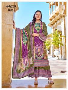 Conjunto de traje palazzo pakistaní para mujer, elegante ropa étnica con dupatta para bodas, festivales, fiestas y ocasiones especiales. - Product Image 5