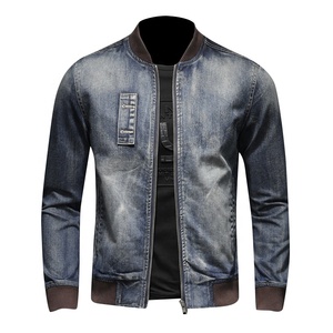 New <b>Men's</b> Casual Cotton Denim Jacket Black and Blue Trucker <b>Jean</b> Jackets for Winter Fashionable - Product Image 1