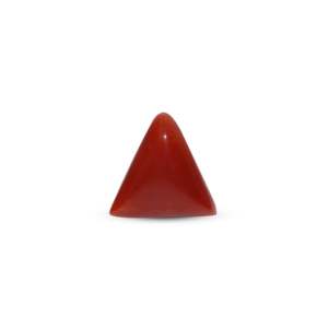 5.95 Carat Handcrafted Red Coral Oval Cabochon Loose Gemstone for Fine Jewelry - Product Image 1