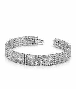 Luxury Pave Diamond Bangle <b>Bracelet</b> 10K 14K Gold VS1 VS2 H-I Color Iced Out Designer Elegant Party Wear Jewelry for Women - Product Image 1