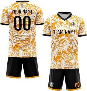 ชุดฟุตบอลดีไซน์ล่าสุด โพลีเอสเตอร์ 100% สไตล์ใหม่ ชุดมืออาชีพสำหรับผู้ใหญ่ คุณภาพพรีเมียม สีสั่งทำได้ แห้งเร็ว - Product Image 1