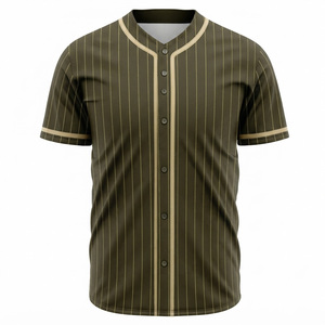Maillot de baseball personnalisé avec boutons, uniforme sportif personnalisé pour hommes, grandes tailles, respirant, séchage rapide, écologique, coupe-vent - Product Image 2