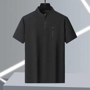 เสื้อโปโลสีพื้น คอตั้ง แขนสั้น ซิปครึ่งตัว สไตล์ลำลอง ปักโลโก้ตามสั่ง ราคาโรงงานจากบังกลาเทศและจีน - Product Image 5