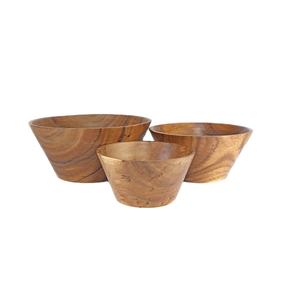 100% meilleure qualité Vintage à la recherche en bois dîner bol en bois poli bols de service pour la maison hôtel Restaurant-prix de gros - Product Image 1