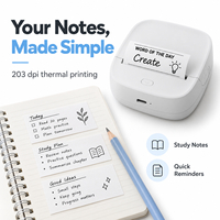 Printer Stiker Mini Bluetooth Portabel B23 203DPI Printer Thermal Tanpa Tinta untuk Kerajinan DIY, Catatan Belajar, dan Jurnal