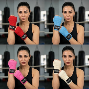Vendas al por mayor: Vendas elásticas de boxeo de 180 pulgadas, listas para la venta minorista, en colores sólidos (morado, negro, rojo, rosa), para manos, proveedor FBA. - Product Image 4