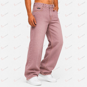Jeans en denim pour hommes en gros, coupe slim, jambe droite, décontractés, en coton stretch de qualité supérieure, avec logo personnalisé et marque privée - Product Image 2