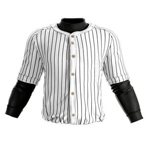Uniforme de baseball entièrement personnalisé de haute qualité pour hommes, en tissu doux et à séchage rapide, avec nom, numéro et logo d'équipe - Product Image 5