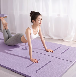 Tapis de yoga violet avec motif soleil et lune 183 cm x 80 cm pour l'entraînement à domicile - Product Image 5