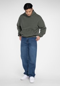 เสื้อฮู้ดดี้โอเวอร์ไซส์ผ้าฟลีซคอตตอน 100% ล้างสีแบบแอซิดวอช รับผลิตเสื้อผ้า OEM ปักโลโก้ตามสั่ง เสื้อกันหนาวผู้ชายขายดี พิมพ์ลายได้ - Product Image 4