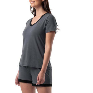 Ensemble streetwear d'été uni pour femmes, décontracté, tendance, léger, en coton respirant, écologique, ensemble de shorts 2 pièces - Product Image 3