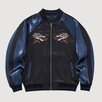 Veste Sukajan Sportive de Haute Qualité en Tissu Satiné Lisse, Légère, Écologique, Respirante et Imperméable