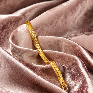 Pulsera de Cadena de Eslabones y Serpiente de Latón Chapado en Oro Micro de 14K, 18K, 24K para Hombre, Joyería de Moda al por Mayor - Product Image 4