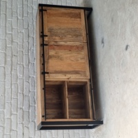 Meuble buffet en bois de manguier massif sculpté à la main, finition mate antique industrielle, 3 tiroirs, pour salon, vente chaude