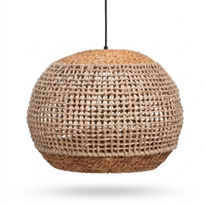 Lámpara Colgante Ecológica de Hierba Marina con Flecos y Borlas Estilo Boho para Sala de Estar, Comedor, Cafetería, 100% Hecha a Mano - Product Image 1