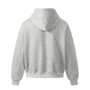Nueva llegada, sudadera con capucha unisex gris personalizada de algodón/poliéster con cremallera, estilo oversized, con detalles de diamantes de imitación, ropa informal de calle. - Product Image 2