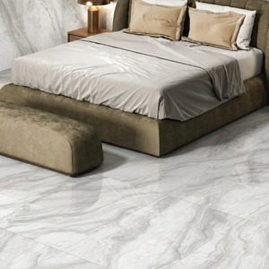 กระเบื้องลายหินอ่อนเคลือบเงาขนาด 600x1200 มม. รุ่นฟลอเรนซ์ เกรย์ สำหรับปูพื้นและผนังห้องนั่งเล่น ห้องน้ำ ห้องครัว และโรงแรม - Product Image 1
