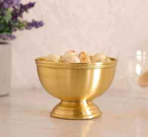 Plato de Postre de Latón Hecho a Mano, Ecológico y de Primera Calidad, Marca Bold Blossom, Resistente, Apto para Lavavajillas, Diseño Moderno para Uso Doméstico - Product Image 3