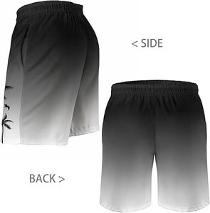 Shorts de Baño Casuales para Hombre, de Secado Rápido, Antiarrugas, Ecológicos, Transpirables, 100% Poliéster, con Cintura Elástica - Product Image 4