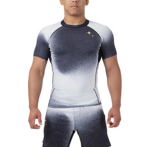 Rashguard personnalisé pour hommes BJJ MMA, manches longues, compression, UPF50, respirant, séchage rapide, 100% polyester, fabricant OEM - Product Image 1