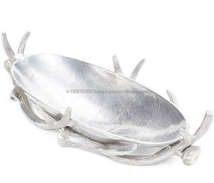 Bandeja decorativa de aluminio personalizada en forma de pez para hoteles y restaurantes Bandeja decorativa de metal con acabado de níquel con la mejor calidad - Product Image 6