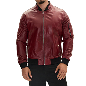 Chaqueta Bomber de Cuero Vintage, Ecológica, Cálida, para Hombre, Elegante, Clásica, Cómoda, Suave, para Uso Diario - Product Image 1