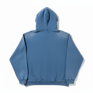 Custom Acid Wash Hoodie Men Heavyweight Rhinestone Embroidered Distressed Vintage Sun Faded Oversized Fleece Streetwear - Product Image 2