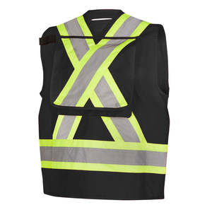 Veste de sécurité sans manches haute visibilité avec bandes réfléchissantes pour les travailleurs du bâtiment et du plein air - Product Image 5
