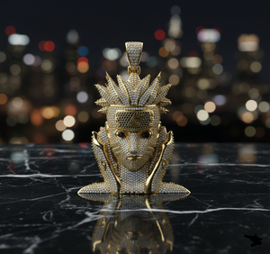 Pendentif Anime Naruto Uzumaki Mode Sagesse Personnalisé, Sertie de Diamants Micro-Pavés, Fabriqué à la Main en Or Jaune 925 - Product Image 1