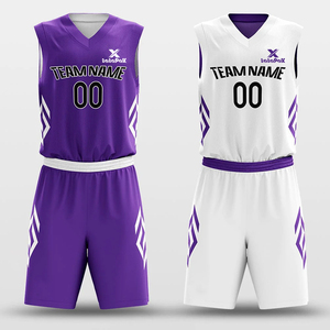 Conjunto de Uniforme de Baloncesto Reversible Personalizado para Hombre, Incluye Camiseta y Pantalones Cortos de Secado Rápido para Deportes de Equipo - Product Image 1