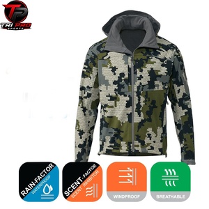 Veste Softshell de Chasse pour Hommes de Haute Qualité avec Capuche Réglable, Fermeture Éclair Intégrale, Design Multi-Poches, Veste Légère - Product Image 5