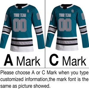 Camiseta de Hockey sobre Hielo Personalizada con el Nombre de tu Equipo 00, Impresión Digital, Cuello en V, Manga Larga, Secado Rápido, Transpirable, Absorbe la Humedad, para Hombre Adulto - Product Image 2