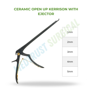 Pinza Kerrison de Cerámica Abierta con Expulsor 1mm 2mm 3mm 4mm 5mm, Instrumento Quirúrgico de Columna Vertebral para Corte Óseo - Product Image 2