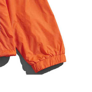 Unisex Color Block Hooded Windbreaker <b>Jacket</b> Set Orange Blue <b>White</b> Polyester Zipper Closure Sporty Track Suit Spring Wear - Product Image 3